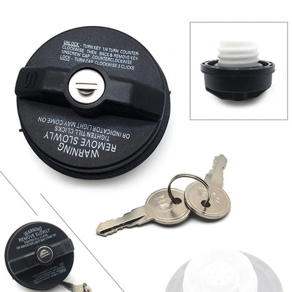 Screw Thread Locking Gas Fuel Cap W/2 KEY Fit Chrysler Jeep Dodge 2001-2016 2015