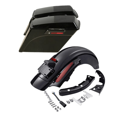 5" Saddlebags 6X9" Speaker Lids & LED Rear Fender Fit For Harley Touring 09-13