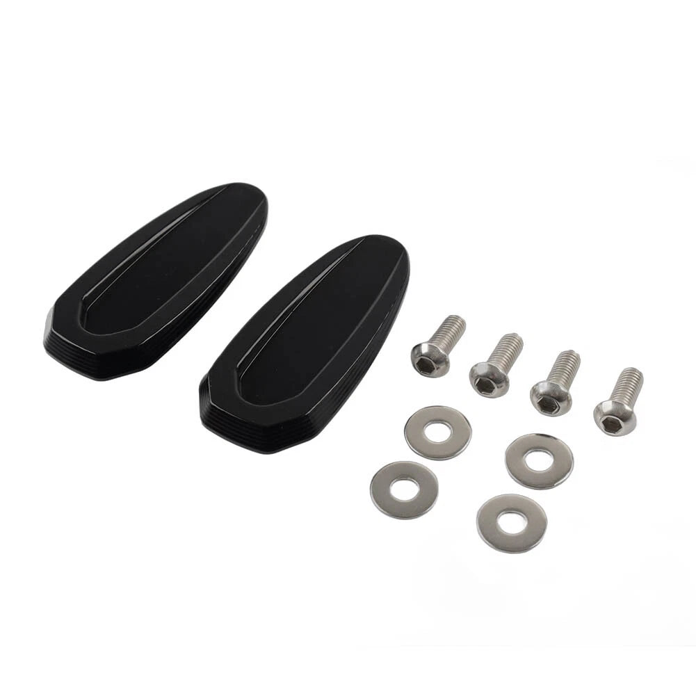 Pair Rearview Mirror Block Off Base Plates Cover For BMW S1000RR  2020-23 Black