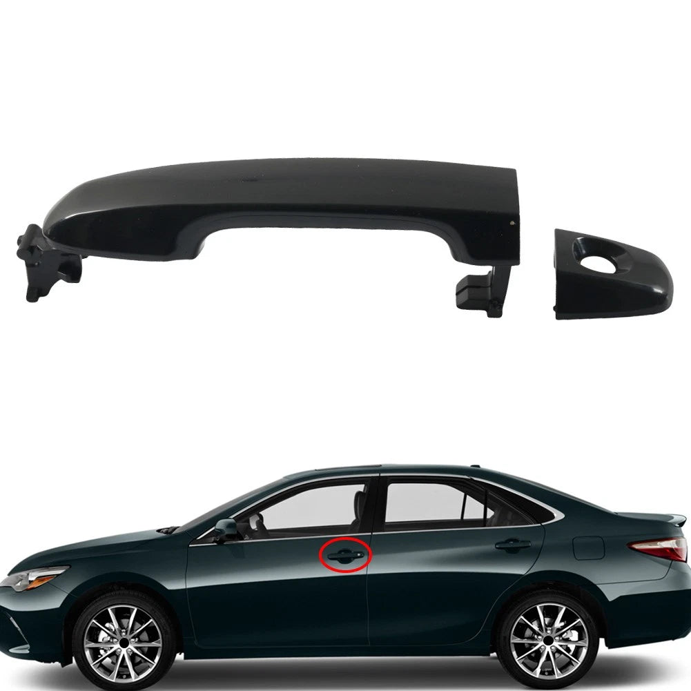 1pc Front Left Exterior Door Handle For Toyota Camry 2012-2017 Black A10395-01
