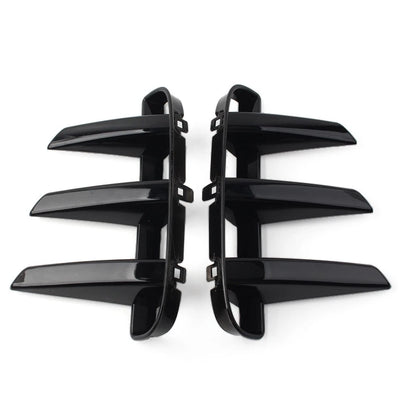 1 Pair Glossy Black Front Bumper Grille Cover For Land Rover Discovery 5 2021-22