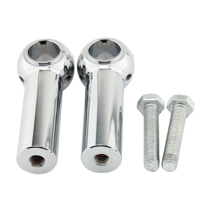 2pcs Handlebar Clamp Riser Rise Bar For Harley Cruisers Choppers Chrome