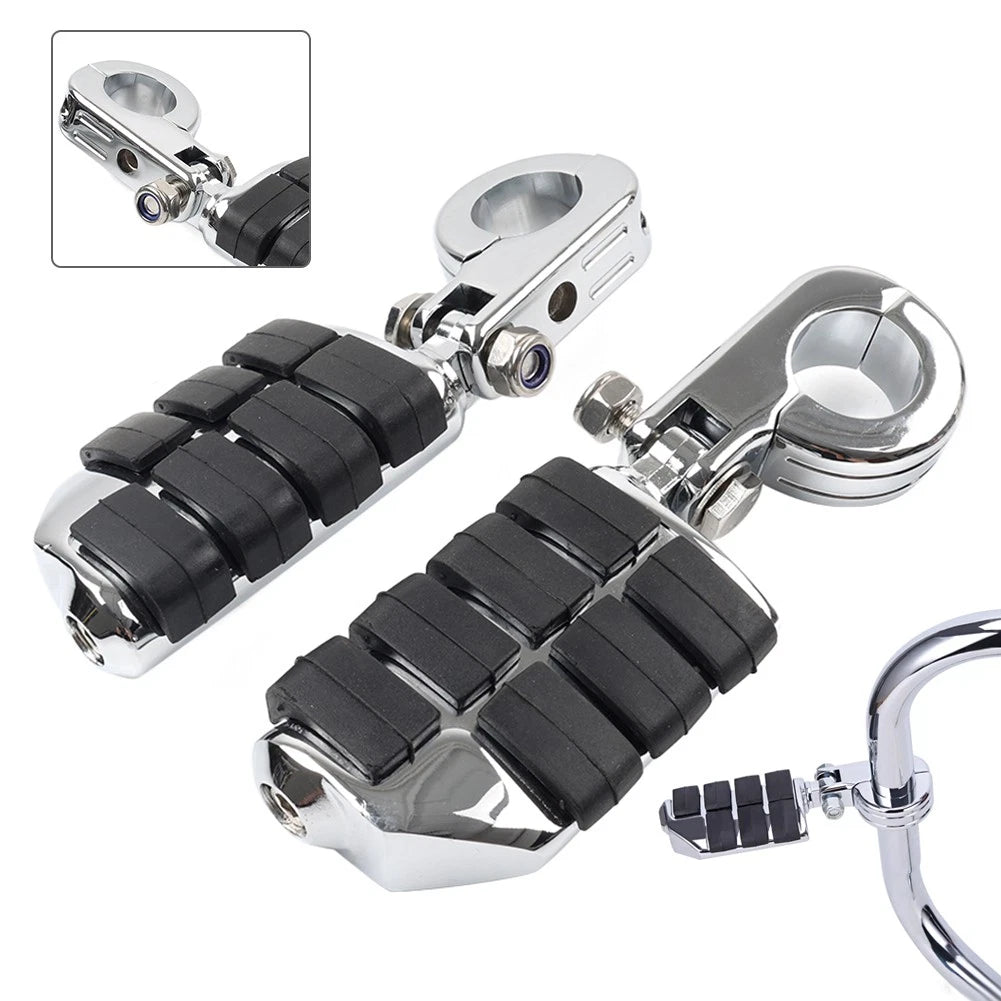 1-1/4" Highway Bar Footpeg Foot Pegs Mount For Harley Touring Road Street Glide