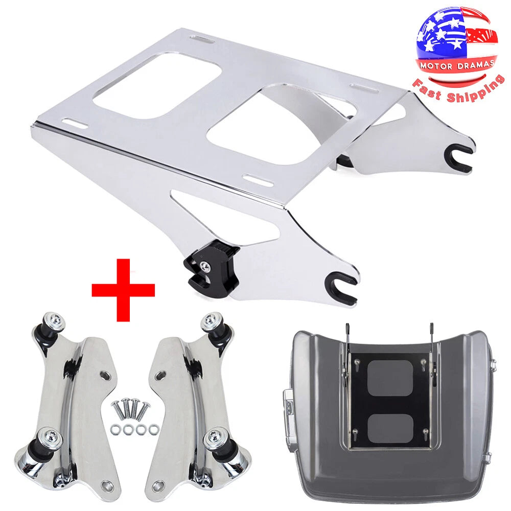 4 Point Docking Kits Two Up Luggage Rack For Harley Tour Pak Touring 2014-2023