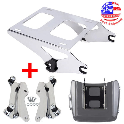4 Point Docking Kits Two Up Luggage Rack For Harley Tour Pak Touring 2014-2023