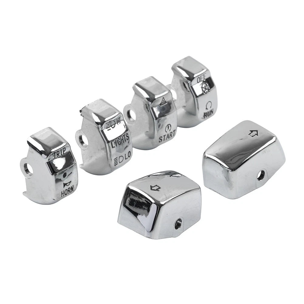 6x Hand Control Switch Housing Button Caps for Harley Sportster Road King 96-13