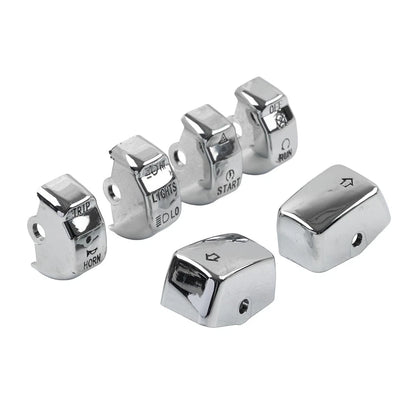 6x Hand Control Switch Housing Button Caps for Harley Sportster Road King 96-13