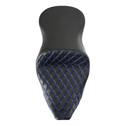 Blue Stitching Driver Passenger Seat Fit For Harley Touring Glide Trike 09-23