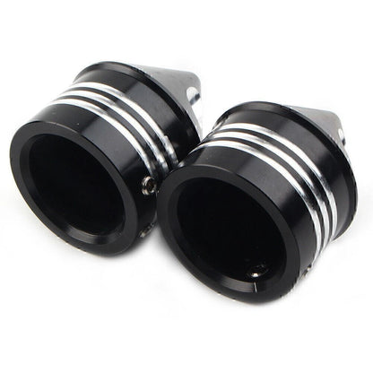 2Pcs Black Front Axle Cap Nut Cover For Harley Electra Glide Sportster FLHX