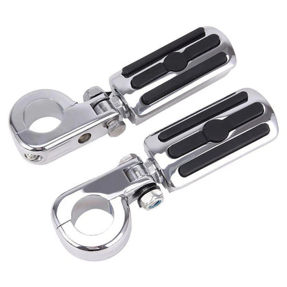 1 1/4" Chrome Engine Guard Mounts Clamps Highway Foot Pegs Footrest For Harley