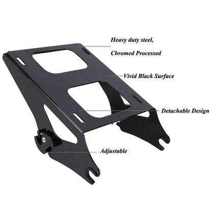 Detachable Two-Up Tour Pak Pack Mounting Luggage Rack For Harley Touring 2014-23