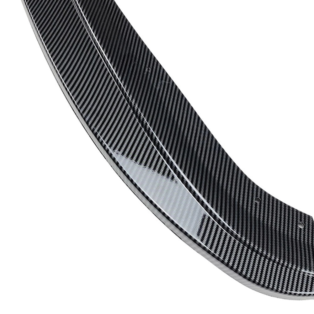 Front Bumper Spoiler Lip+Side Trim For BMW 3Series E90 4-Door Sedan Carbon Black