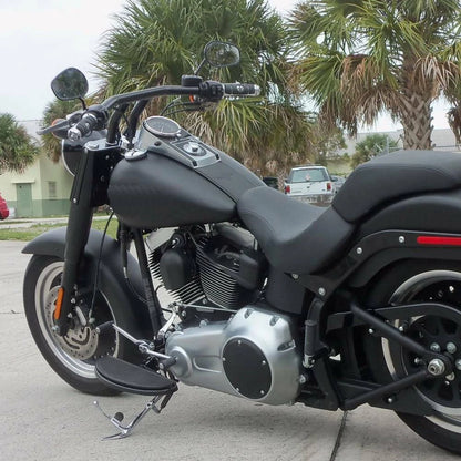 Dimpled Fat 1-1/4" 8" Rise T-Bars Handlebars Drag Bars For Harley Motorcycle