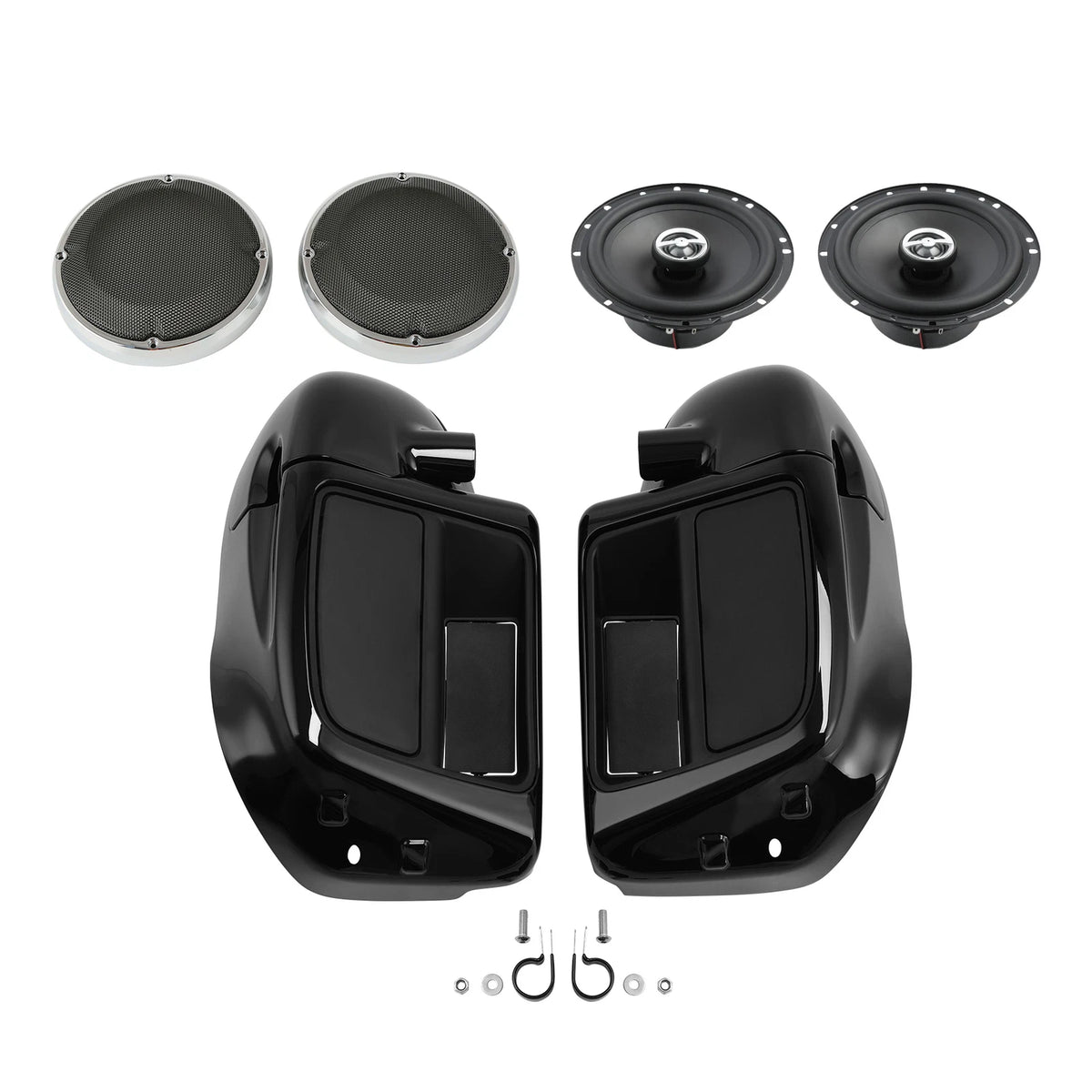 Lower Vented Fairing 6.5" Speakers &Light Fit For Harley Touring FLHT FLHX 14-24