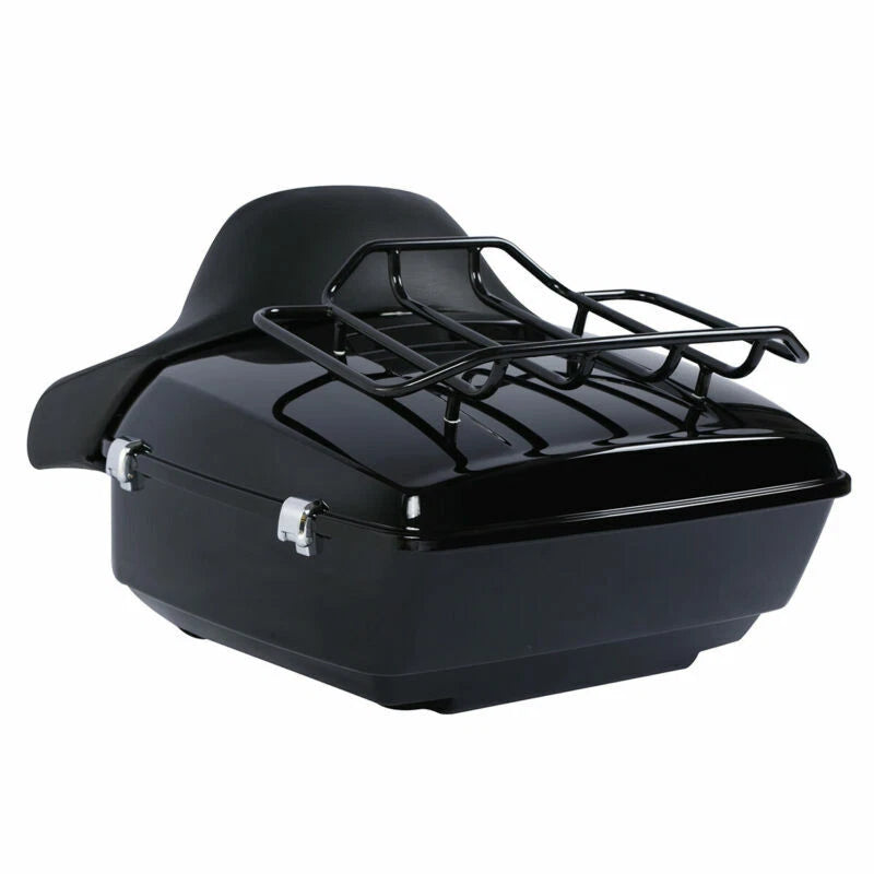 King Trunk Mount Rack Backrest Pad Fit For Harley Touring 14-25 US