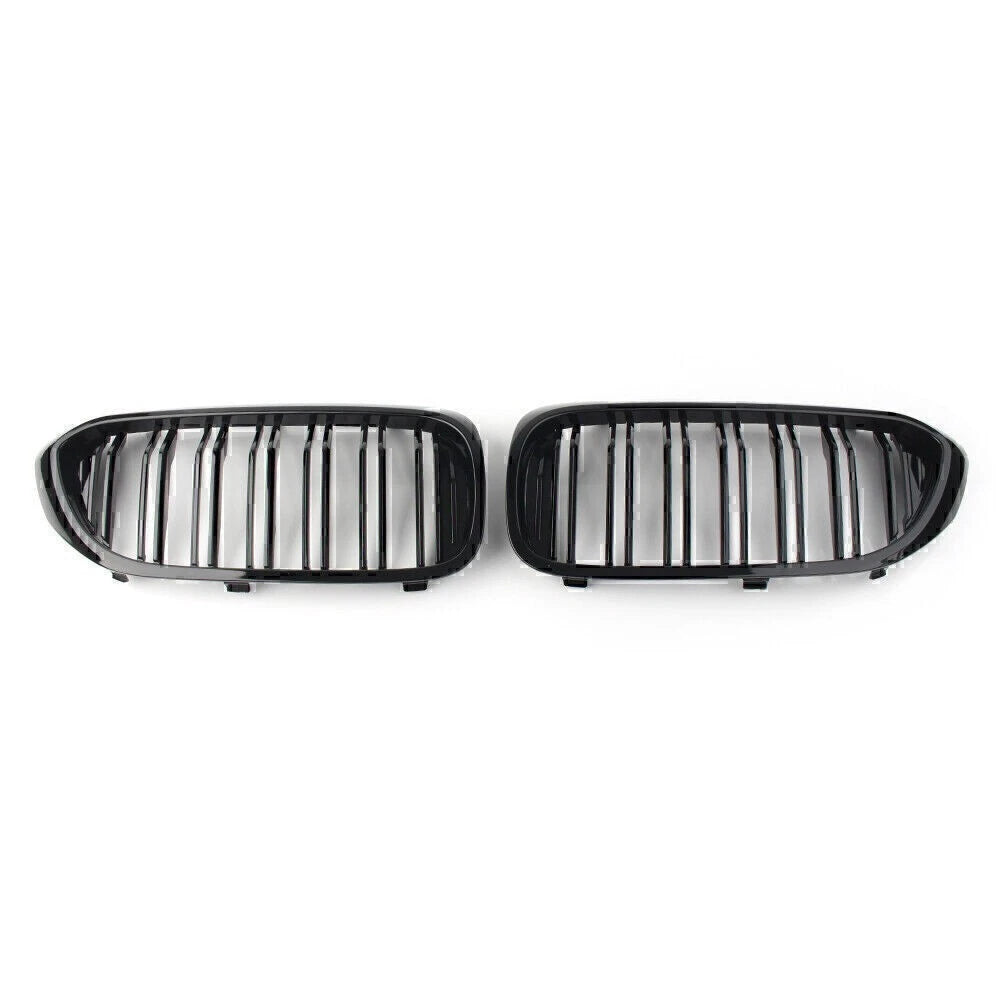 Pair Glossy Black Front Kidney Grille for BMW 5-series G30 Sedan 2017-Present