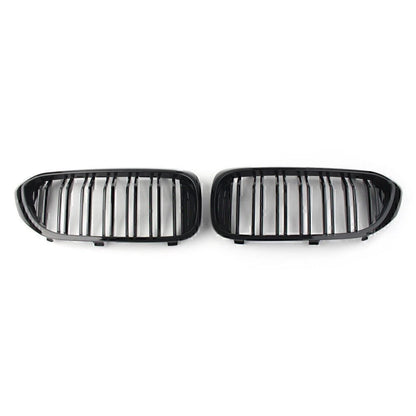 Pair Glossy Black Front Kidney Grille for BMW 5-series G30 Sedan 2017-Present