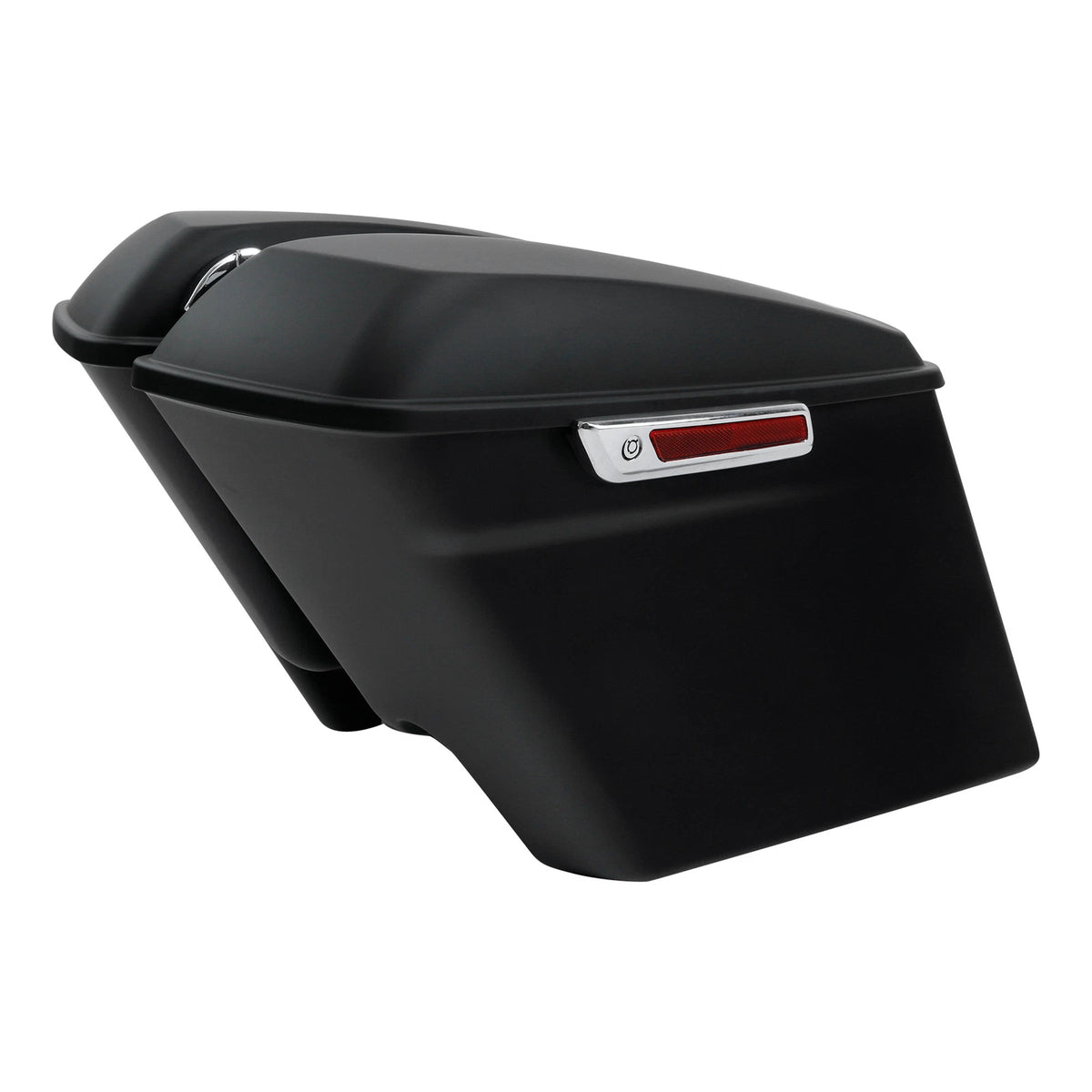 Matte Black 5'' Stretched Saddlebags w/ Bracket For Harley Softail Fatboy 84-17