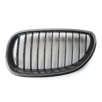 Front Kidney Grille Grill For BMW E60 E61 M5 5 Series 2004-2009 Carbon Pair US