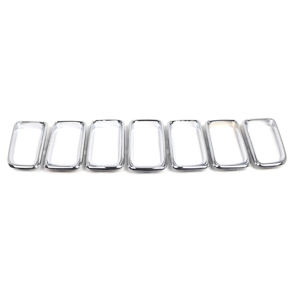Front Grille Insert Cover Frame Grille Molding Chrome For Jeep Compass 2011-2017