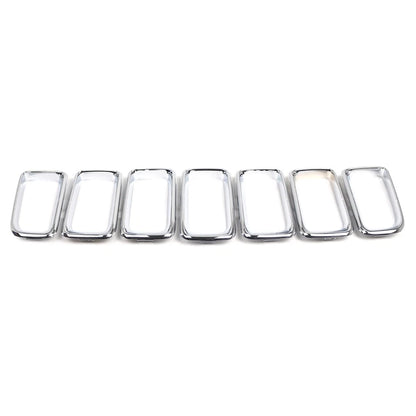 Front Grille Insert Cover Frame Grille Molding Chrome For Jeep Compass 2011-2017