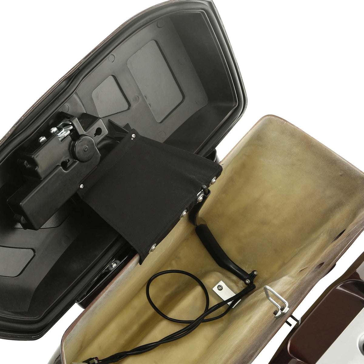 Dark Walnut Hard Saddlebags Fit For Indian 2019-2025 Chieftain Dark Horse