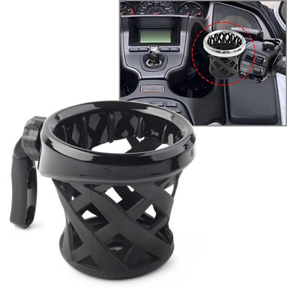 Motorcycle Handlebar Black Cup Holder Drink W/Mesh Basket Universal For Harley