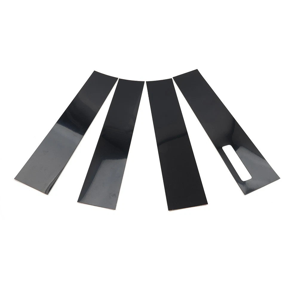 Pillar Posts Door Window Cover Trim Kit For Ford F150 F-150 2015-22 Gloss Black