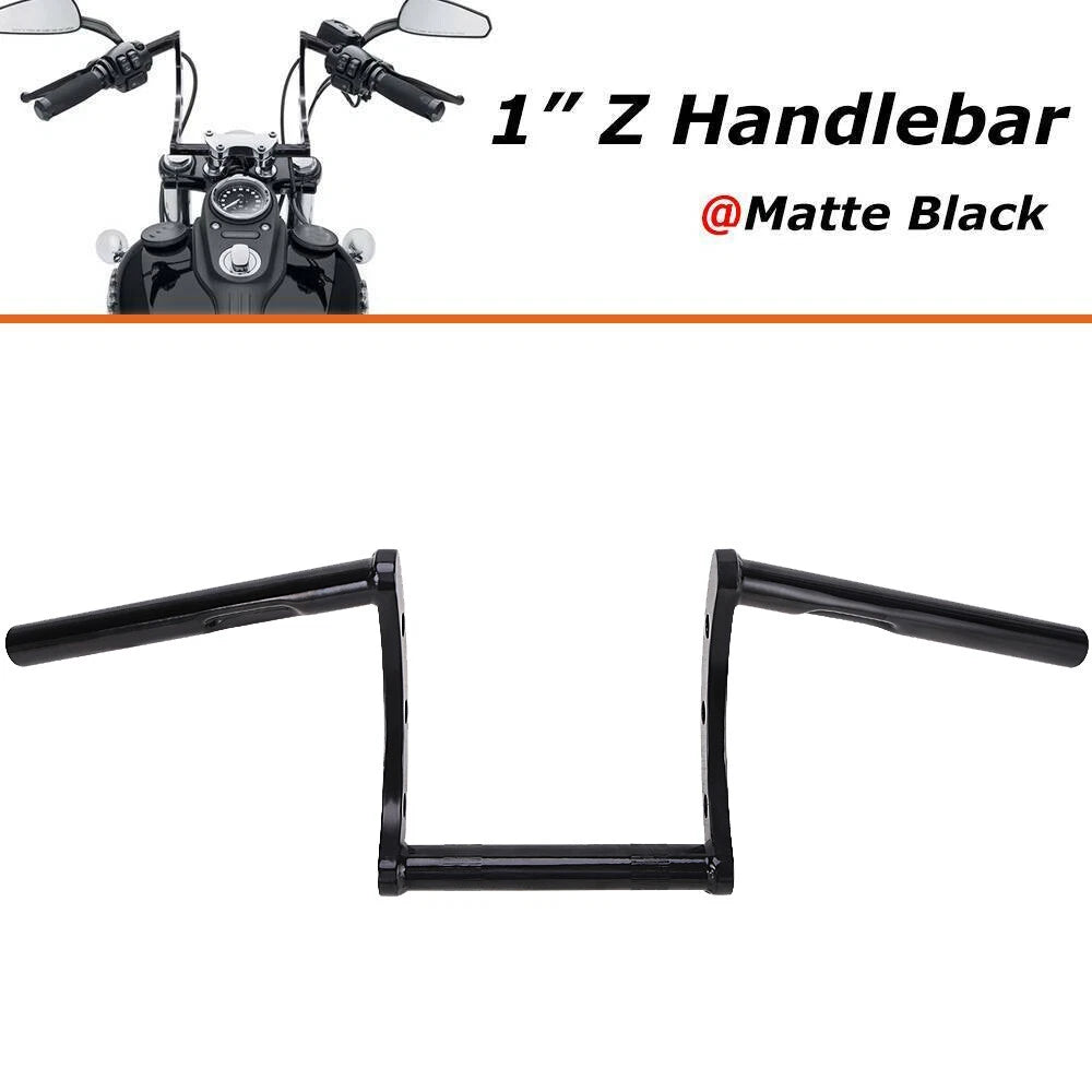 Motorcycle 1'' INCH Handlebars Z Bar Drag Bars For Yamaha Suzuki Honda Harley US