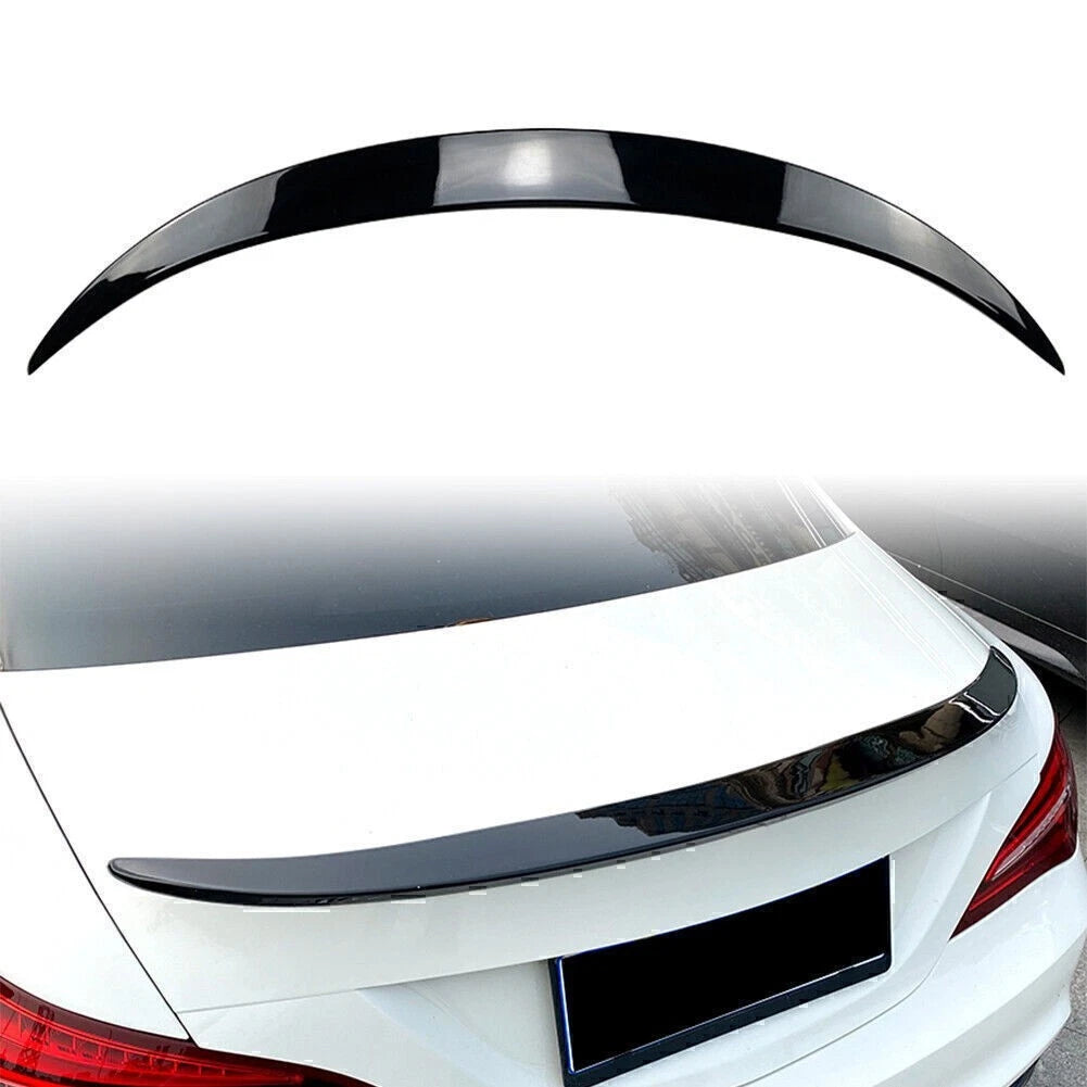 Black Rear Trunk Spoiler Window Wing For Mercedes Benz CLA-Class C117 2013-19