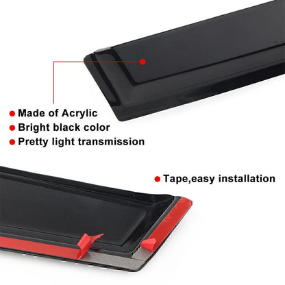 Smoke Window Vent Visor Rain Guard Shade For Honda Civic Sedan 2016-2020 2017 18