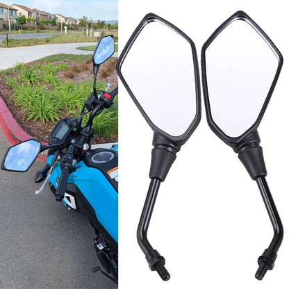 Black Motorcycle Side Mirrors For Kawasaki KLR650 KLX250 KLX250S KLX300R KLX450R