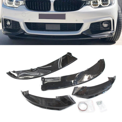 Front Bumper Lip Carbon Fiber Fit for BMW F32 F33 F36 4 Series M Sport 2014-20
