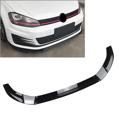 Front Bumper Splitter Spoiler Lip For Volkswagen Golf MK7 R R-Line 2014-2020