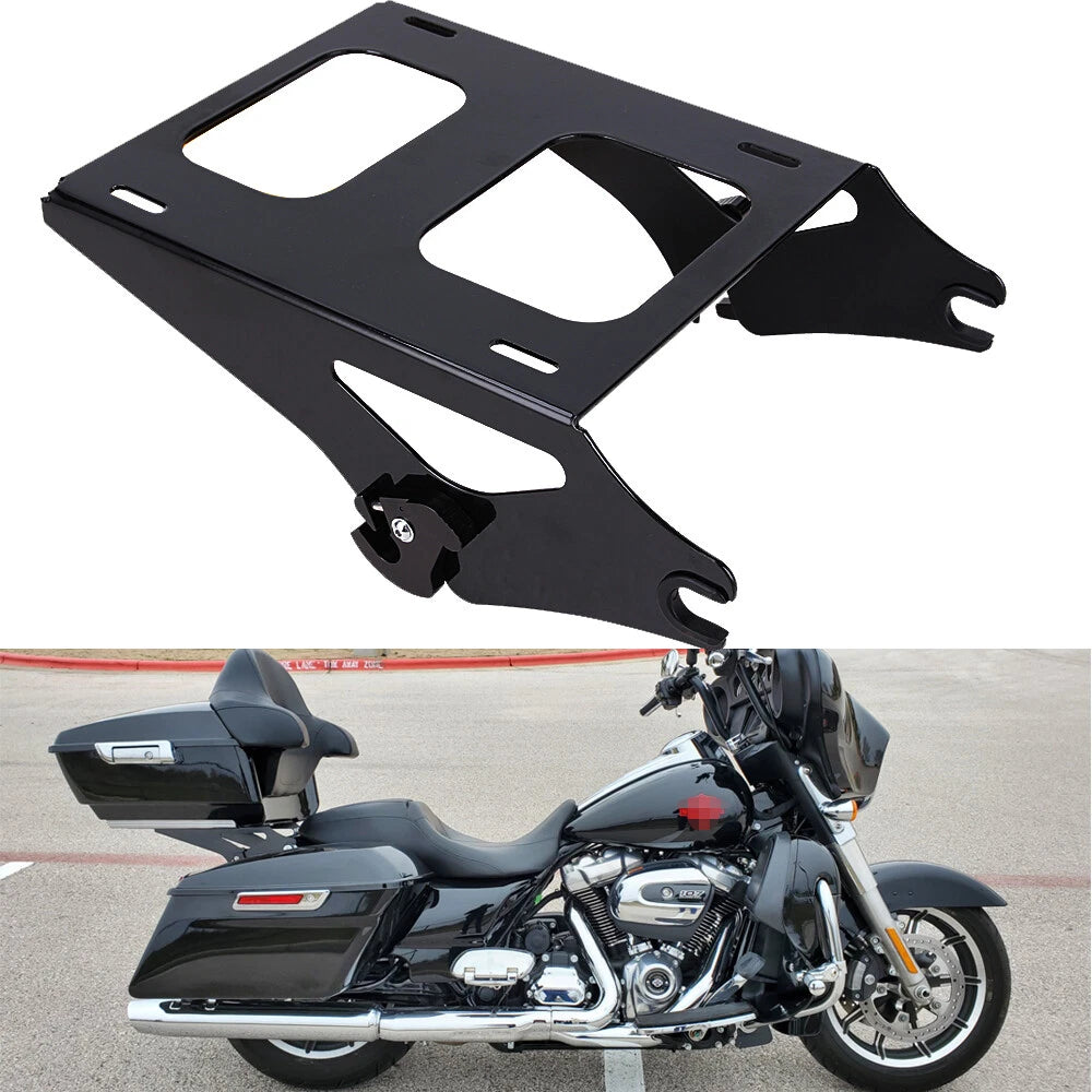 Detachable Two-up Tour Pack Pak Trunk Mount Rack Bracket For Harley Touring 14+