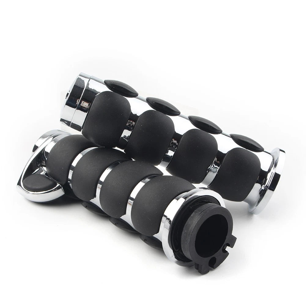 1 Pair Handle Bar Hand Grip For Motorcycle Cruiser Bike Chopper 1" Universal Fit