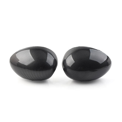 2x Carbon Fiber Look Door Wing Mirror Cover For Mini R55 R56 R57 R58 R59 R60 R61