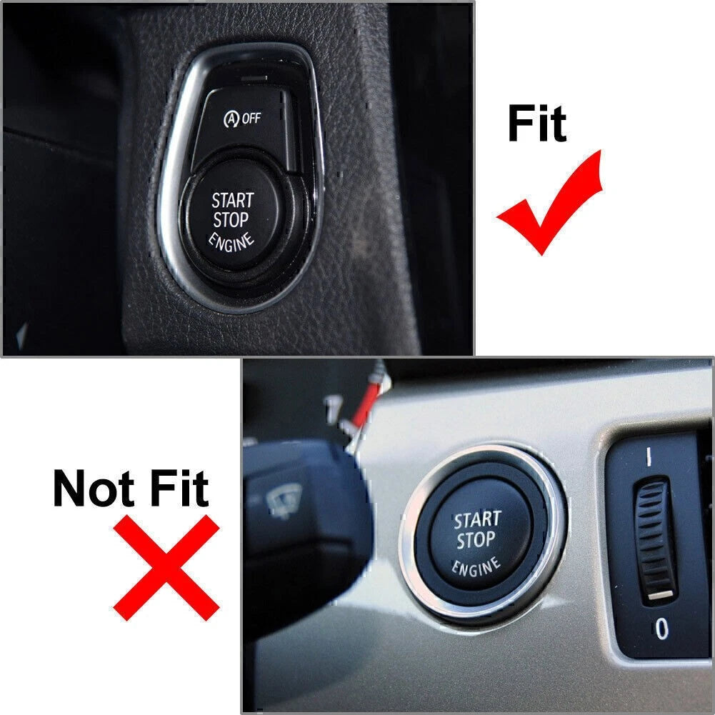 W/ Auto Start/Stop Engine Switch Button Center for All BMW F Classis CAR Black
