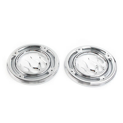 Chrome Rear Speaker Accent Trim Cover For Harley Electra Street Tri Glide Pair