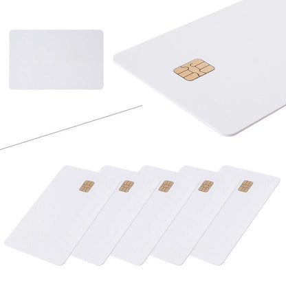 5PCS ISO PVC IC SLE4442 Chip Blank Smart Card Contact IC Card Safety White