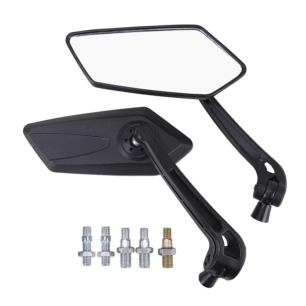 2X Universal Motorcycle Rear View Mirrors Black 8mm 10mm for Honda  Harley US
