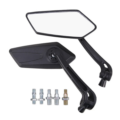 2X Universal Motorcycle Rear View Mirrors Black 8mm 10mm for Honda  Harley US