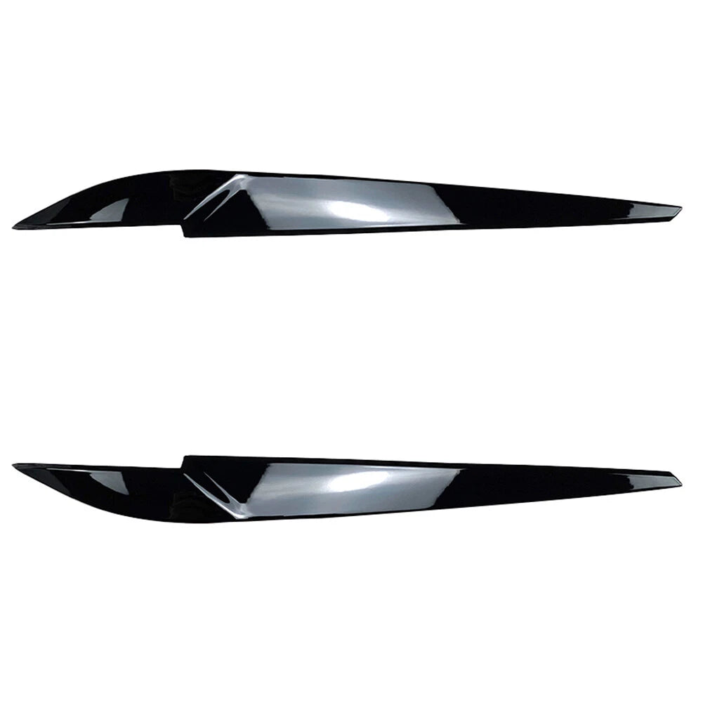 Front Headlight Eyebrow Lamp Brow Cover Trim For BMW X5 F15 X6 F16 14-18 Black