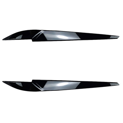 Front Headlight Eyebrow Lamp Brow Cover Trim For BMW X5 F15 X6 F16 14-18 Black
