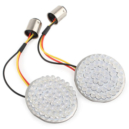 48-SMD LED Turn Signal Light Bulb Lamp  Fit Bobber Chopper Cafe Racer