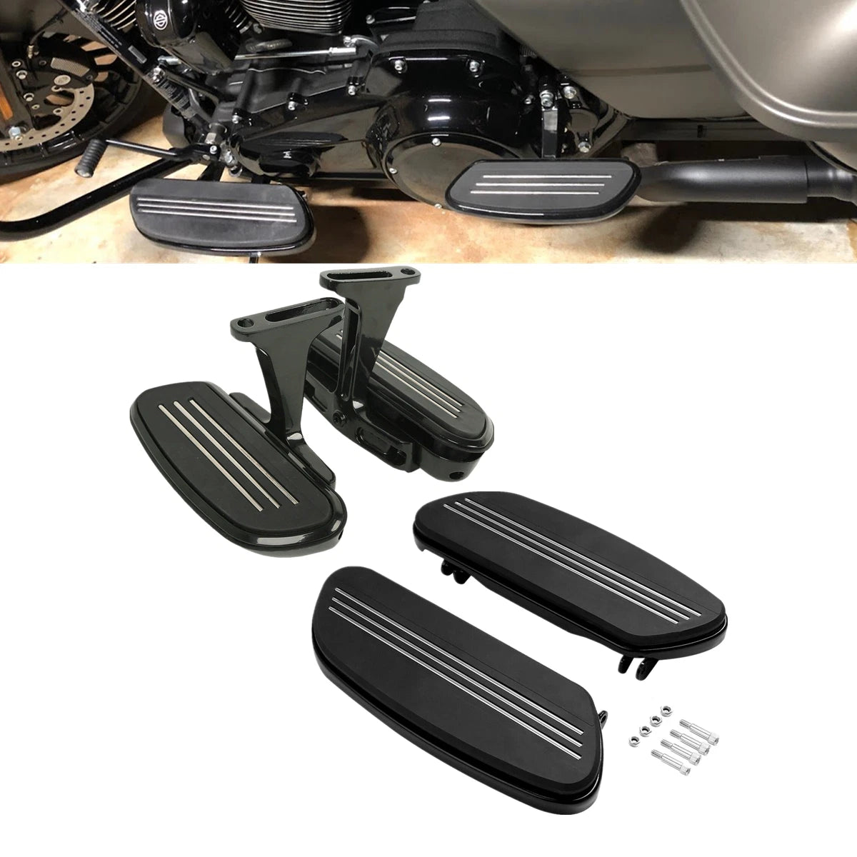 Rider Passenger Pegstreamliner Footboard Floorboard For Harley Road Glide 93-24