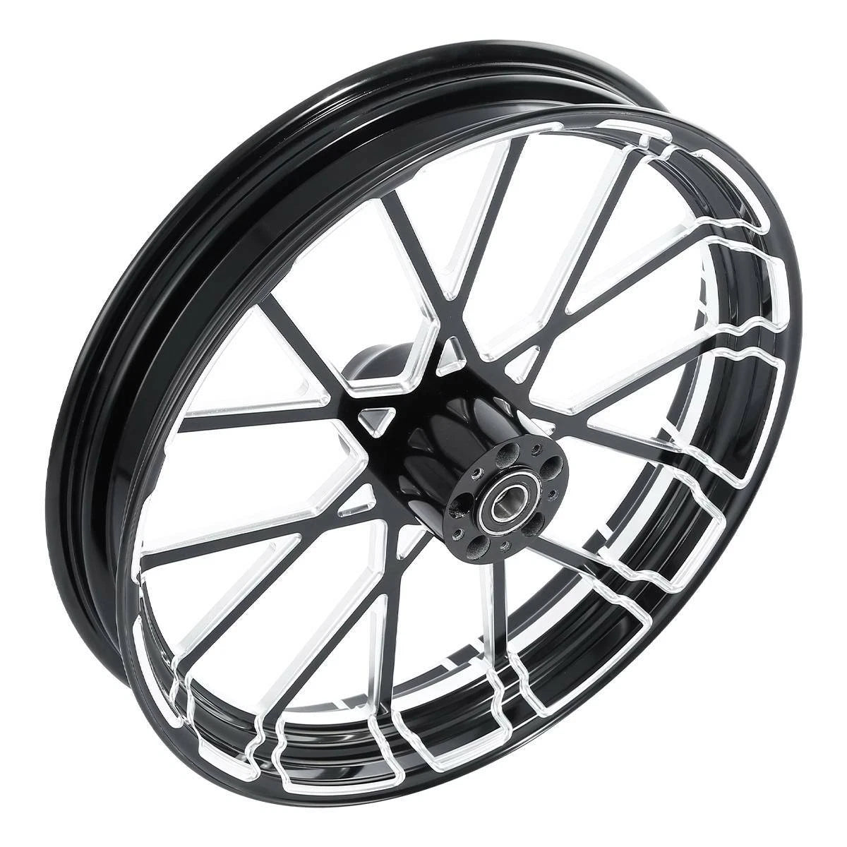 23''X3.5'' CNC Front Wheel Rim Hub Single Disc Fit For Harley Touring 97-21 20