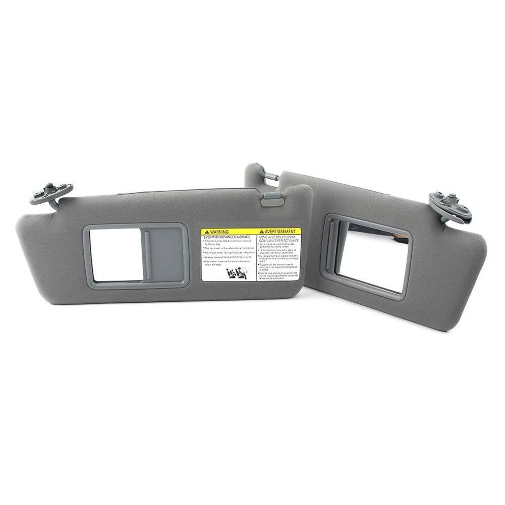 1 Pair LH & RH Sides Gray Sun Visor for Toyota Tacoma 2005 - 2015 W/O Light US