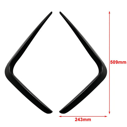 Carbon Black Front Bumper Lip Spoiler For BMW 4 Series G22 G23 M Sport 2020-2023