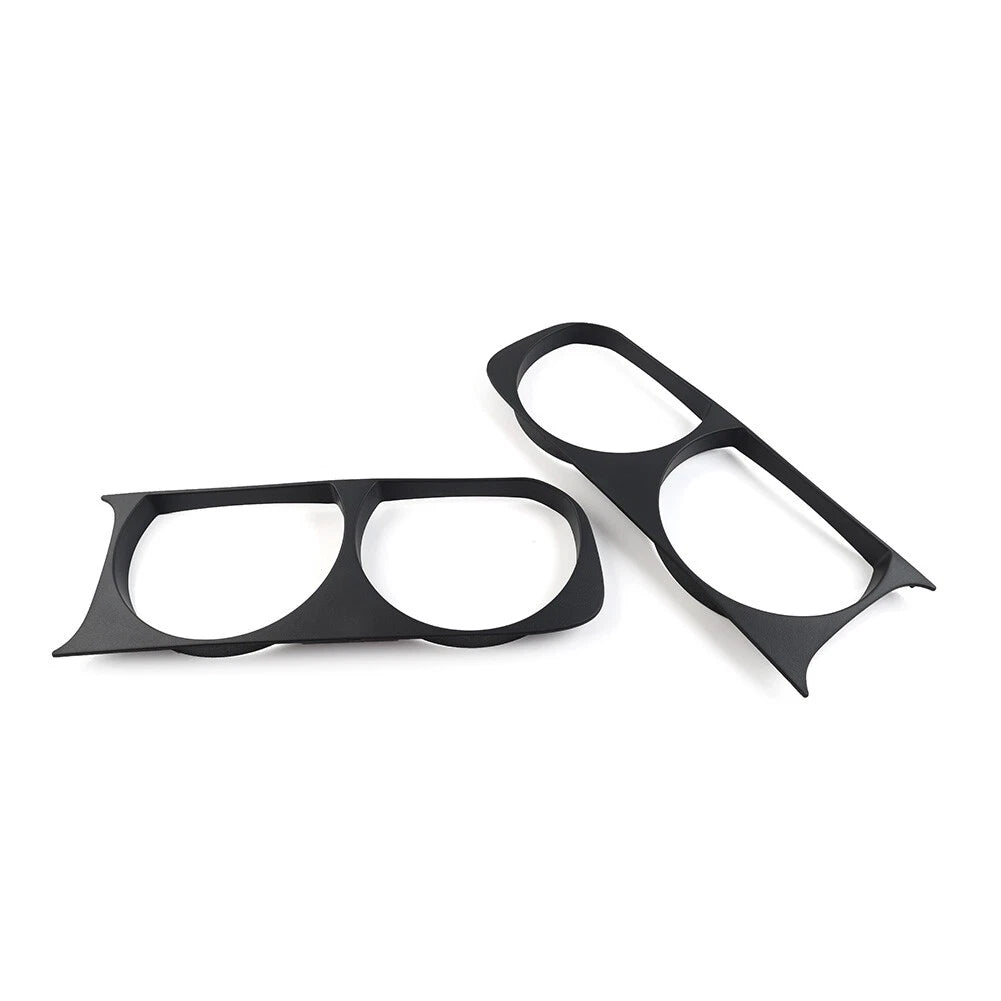 Headlight Headlamp Bezel Frame Trim For Dodge Challenger 2008-2014 Matte Black